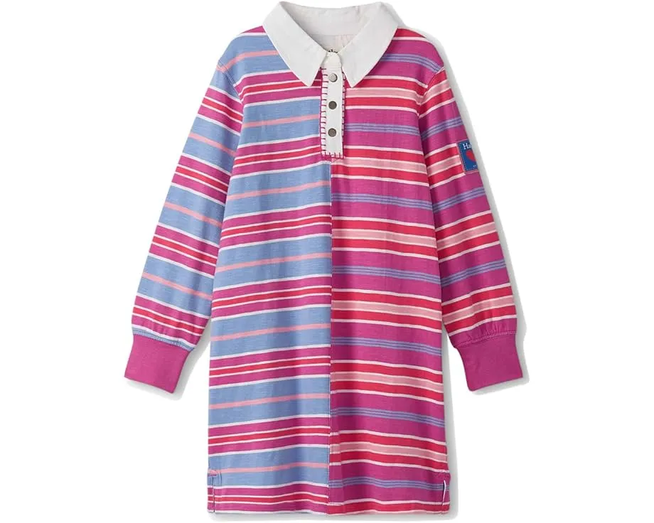Платье-поло Hatley Kids с длинными рукавами и воротником