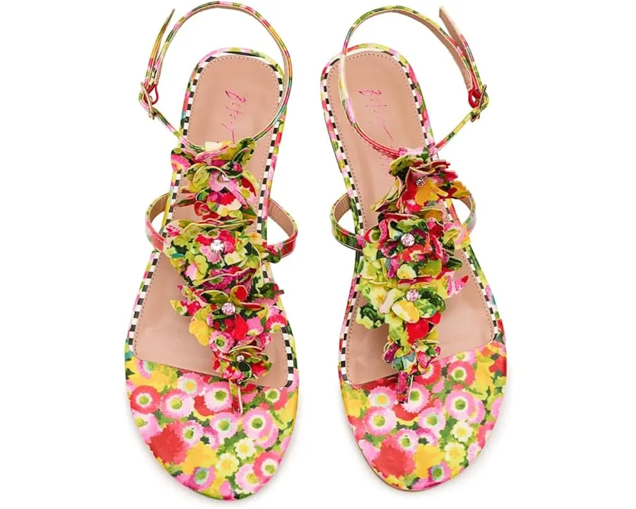 Босоножки Kenedy с цветочными аппликациями и ремешком от Blue by Betsey Johnson