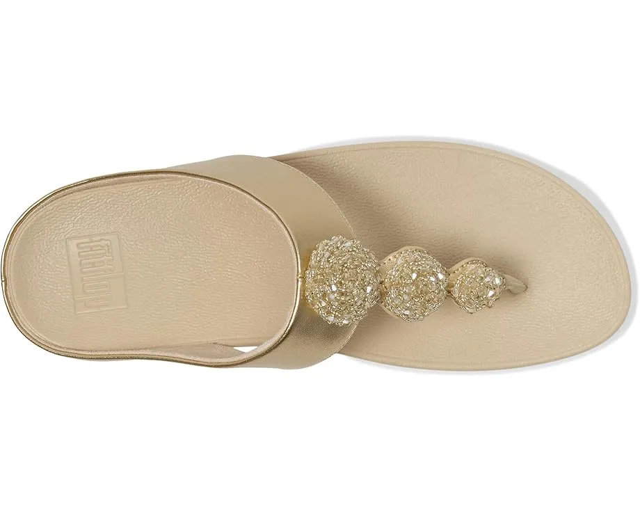 FitFlop Fino Beadie-Button с металлизированным межпальцевым ремешком и бусинами
