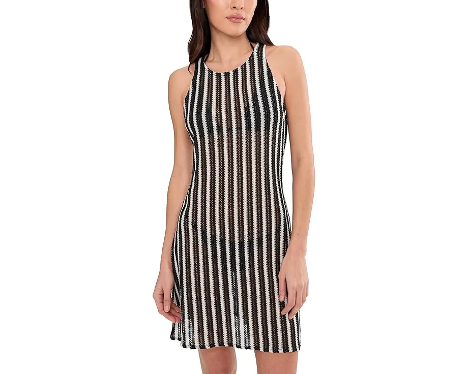 Платье BECCA Cabo с высоким воротником и полосками из кружева