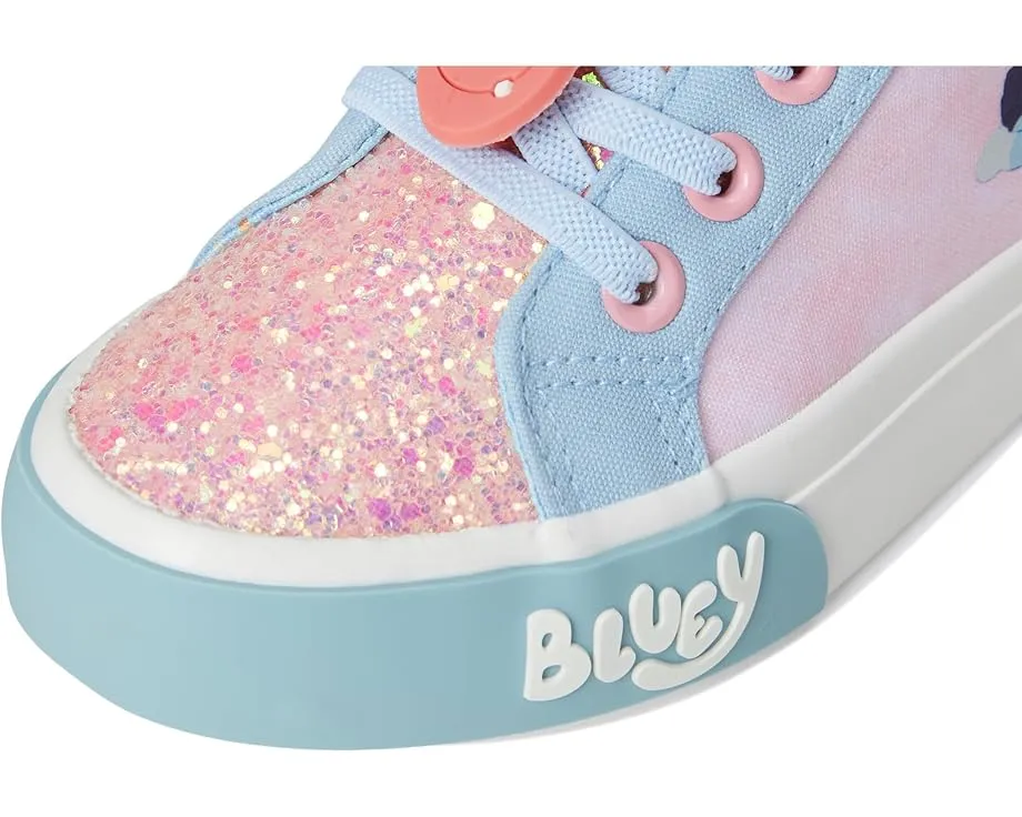 Кроссовки Ground Up Bluey высокие для малышей и детей с подсветкой и блестками