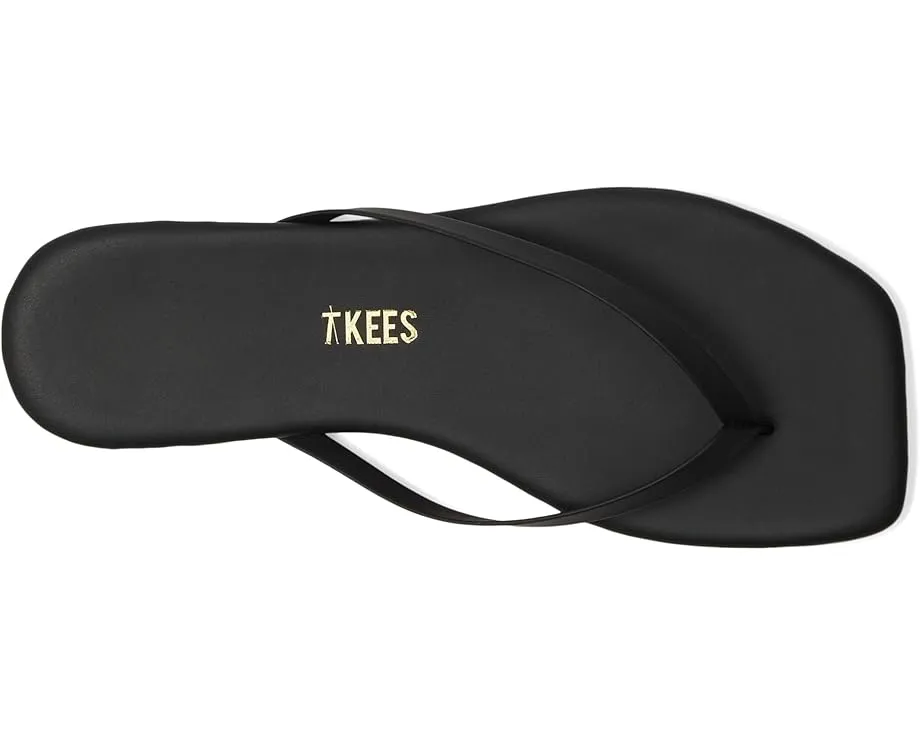 Кожаные босоножки TKEES с открытым квадратным носком