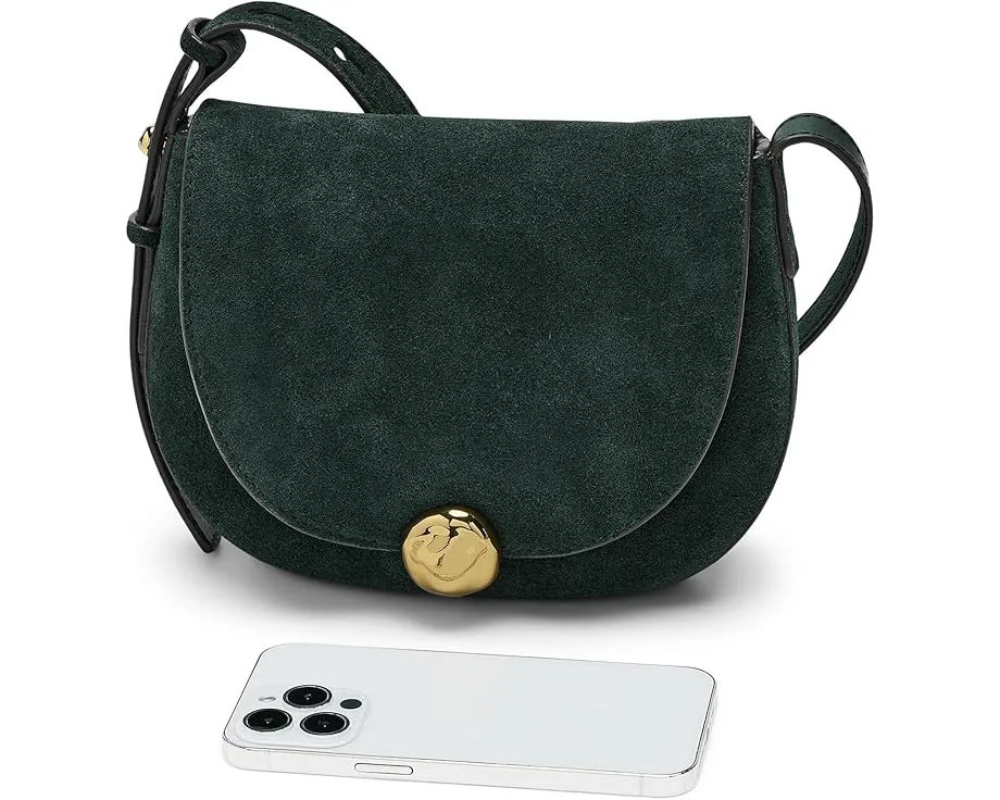Маленькая сумочка Madewell Suede Sm Dakota Saddle Crossbody из мягкой замши с регулируемым ремнем
