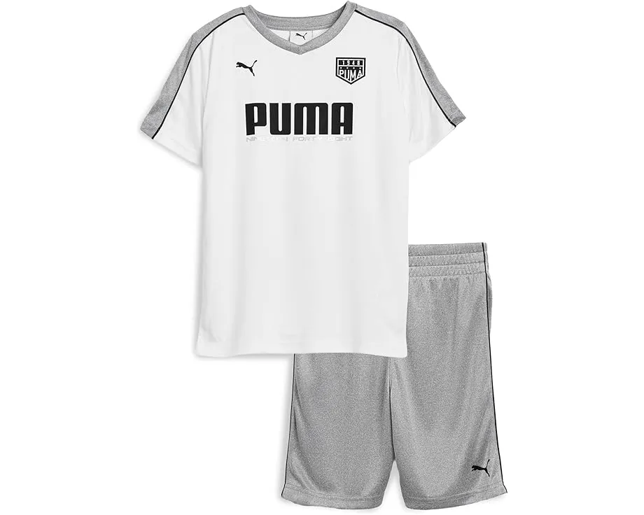 Puma Детский комплект из футболки с принтом и шорт из интерлока