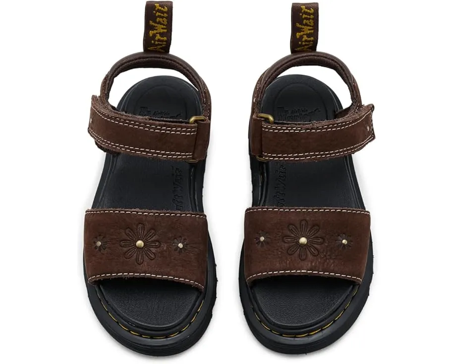 Детские сандалии Dr. Martens Marlowe Flower J с тиснеными цветами и пряжками