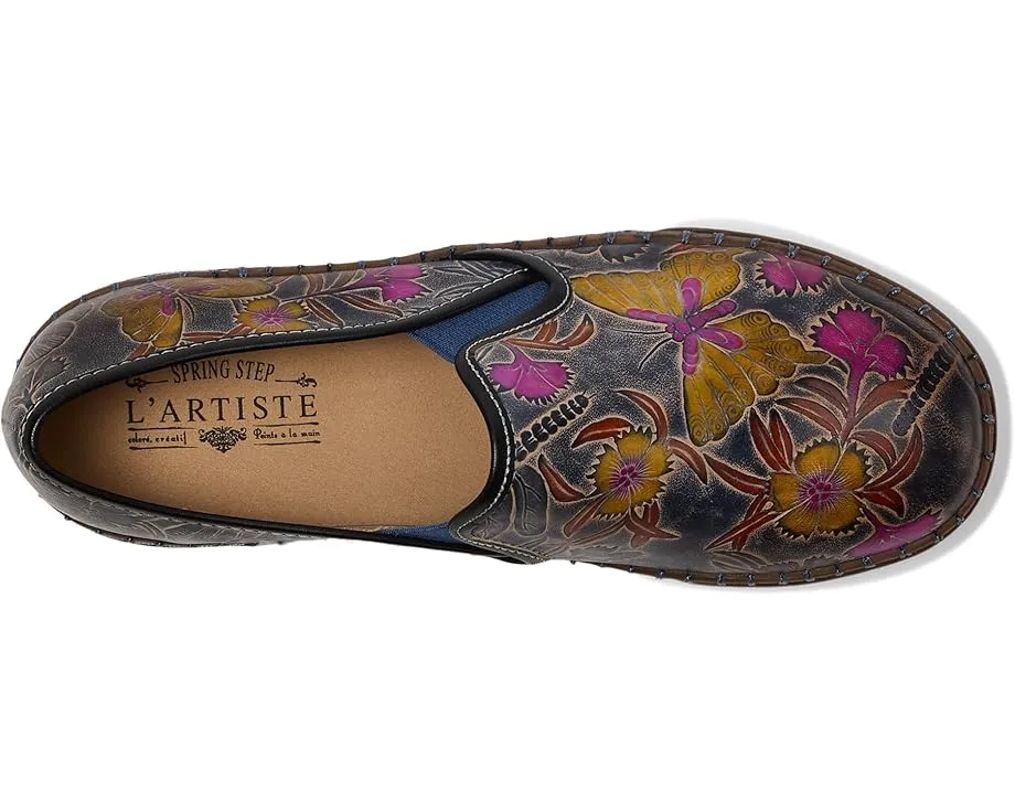 Яркие мокасины Priela с эластичными вставками и круглым носком