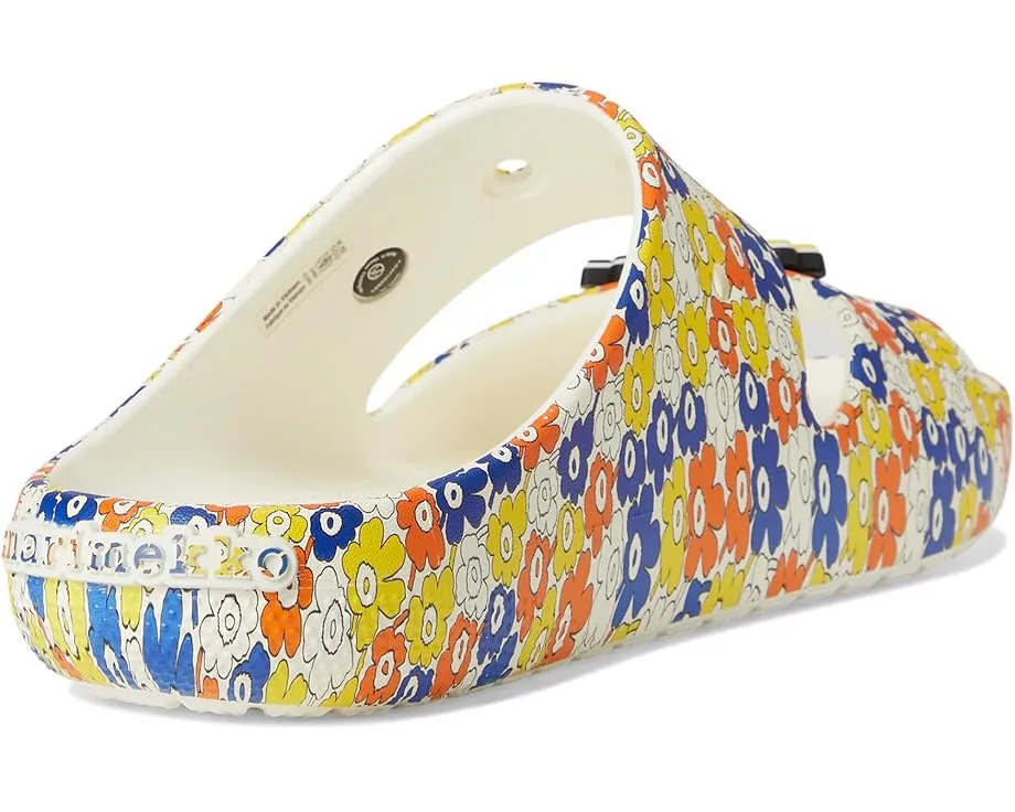 Сланцы Crocs в коллаборации с Marimekko и цветочным принтом Unikko