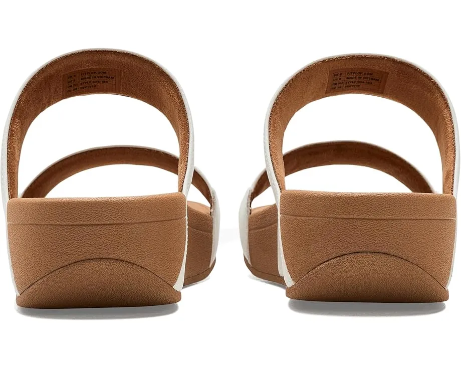 Сланцы FitFlop Lulu Leather с анатомической стелькой и клиновидным каблуком