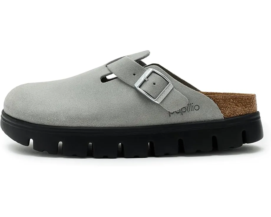 Биркенштоки Boston Chunky Sandal на платформе из замши с массивной подошвой EVA