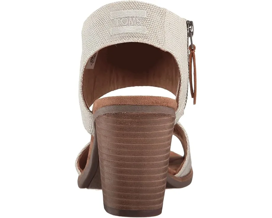 Босоножки TOMS Majorca с вырезами на мягкой кожаной подкладке и каблуком 3 дюйма (7.62 см)