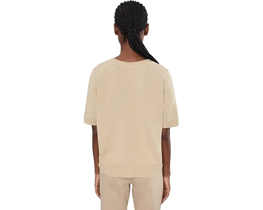 Garment Dyed Terry Crew Neck Short Sleeve Sweatshirt