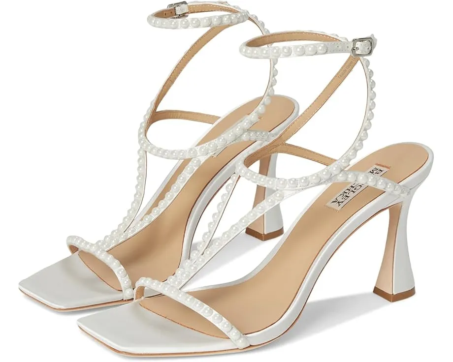 Босоножки Badgley Mischka Gianni на каблуке с жемчужными бусинами и квадратным носком