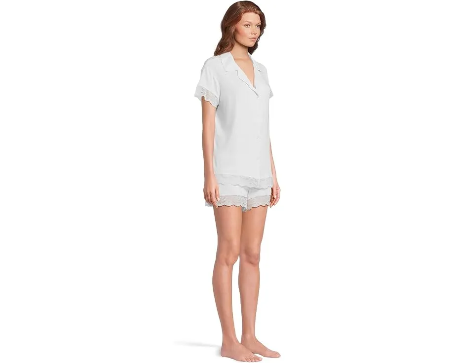 Комплект пижамы Eberjey Malou с короткими рукавами и кружевной отделкой