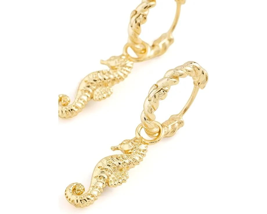Серьги-конго Kendra Scott Seahorse с подвесками-морскими коньками