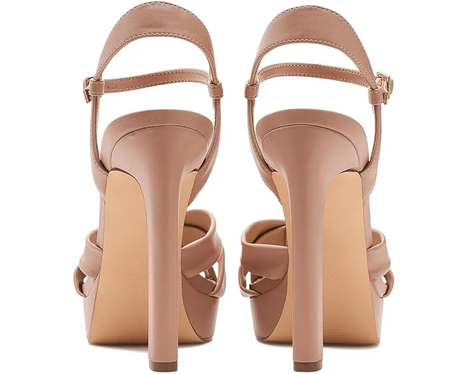 Вечерние сандалии Nine West Windee на высоком тонком каблуке с узлом и регулируемой лямкой