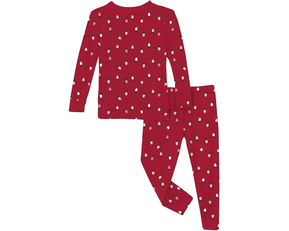 Пижамный комплект Kickee Pants Kids с длинным рукавом и принтом