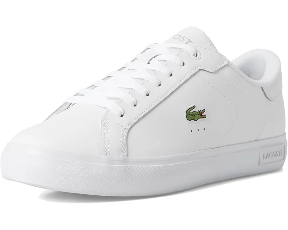 Кроссовки Lacoste Powercourt с верхом из кожи и контрастным крокодилом