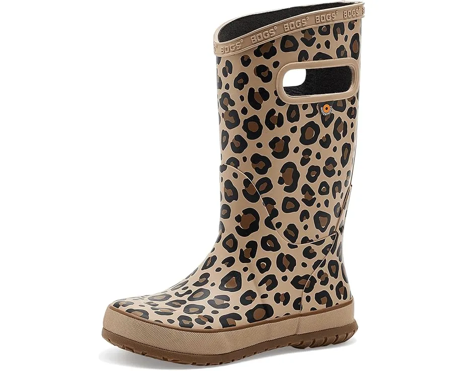 Детские сапоги Bogs Kids Rain Boot Leopard с защитой от запаха