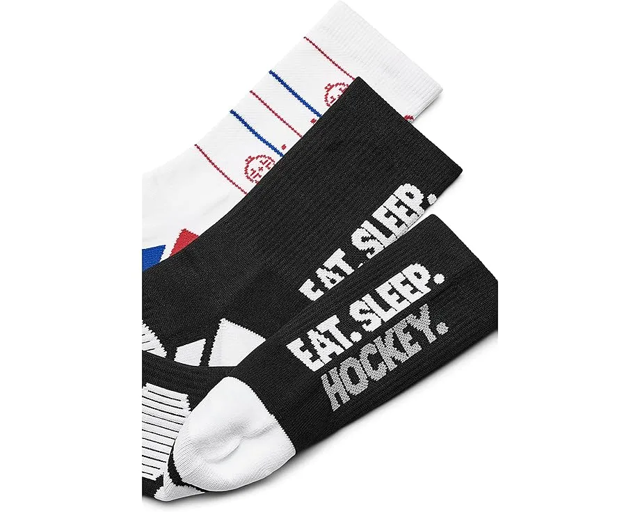 Набор носков ChalkTalk SPORTS Kids для хоккея до середины икры Rink & Eat Sleep Hockey