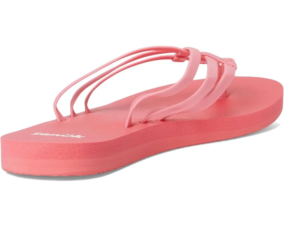 Sanuk Yoga Sandy II сланцы с несколькими ремешками и стелькой из пены с эффектом памяти