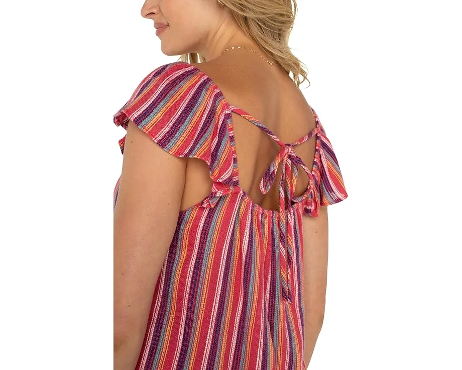 Топ Liverpool Los Angeles с пышными рукавами и завязками из вискозы