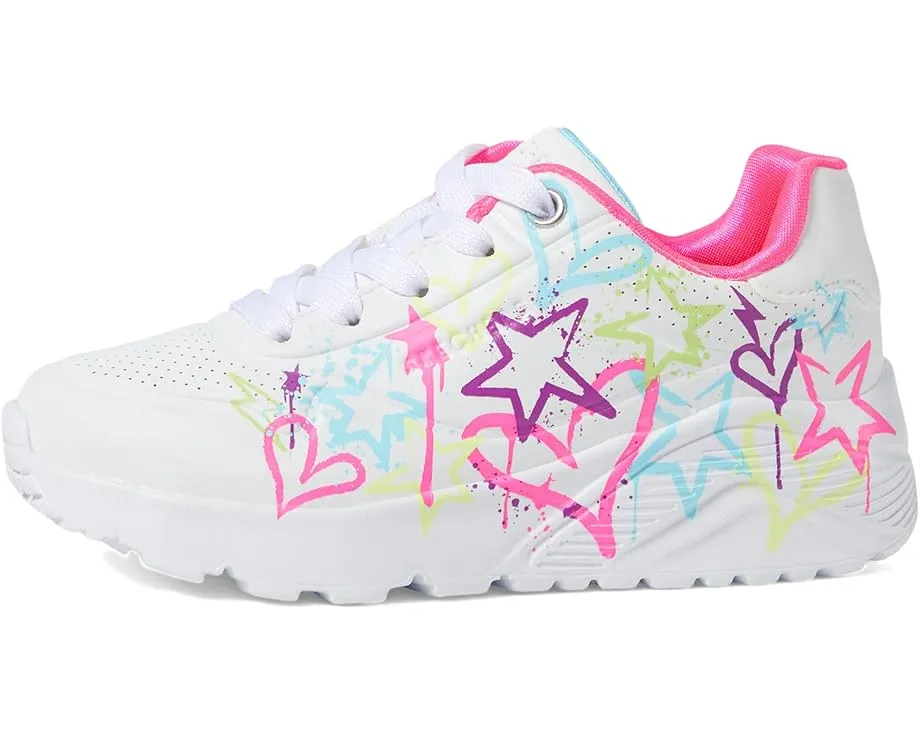 Детские кроссовки Skechers Uno Lite My Drip с принтом капель и звезд