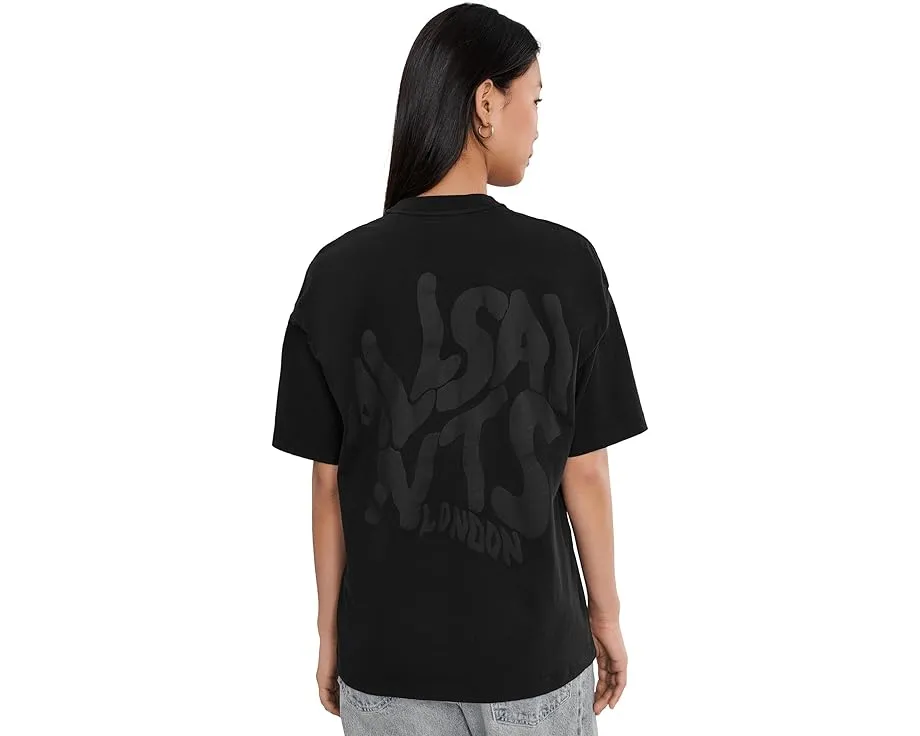 Футболка AllSaints Orlando Etta с круглым вырезом и свободным кроем