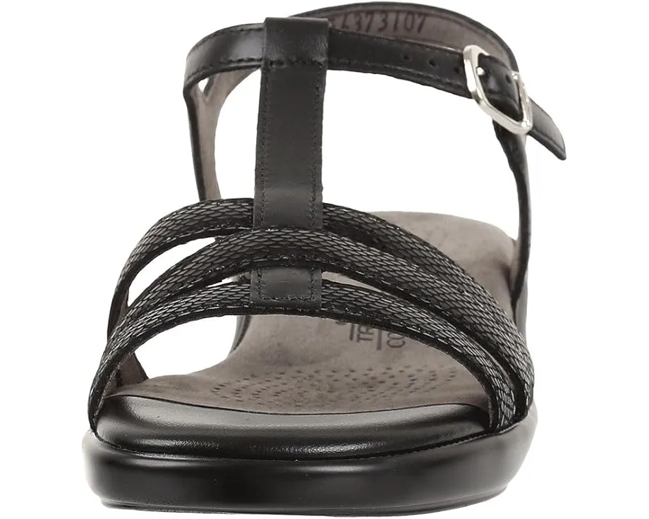 Сандалии SAS Capri T-Strap с регулируемой пряжкой и клином