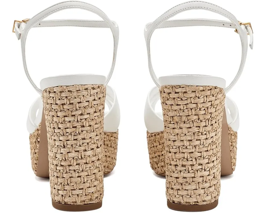 Сандалии Schutz Keefa Raffia с плетеным верхом и каблуком