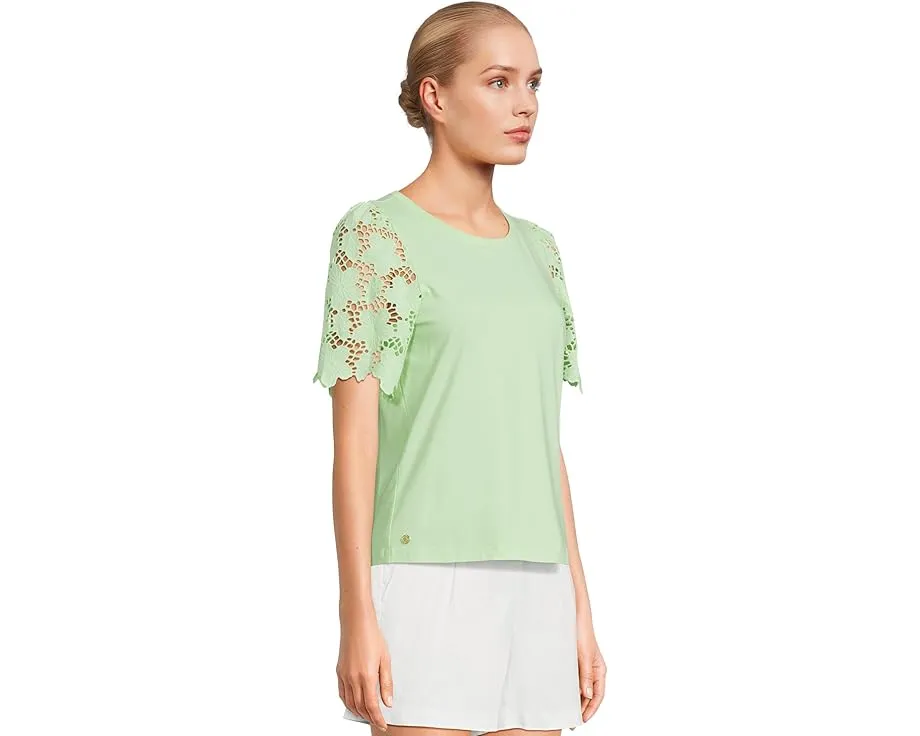 Трикотажный топ Sebene с рукавами в мелкую дырочку от Lilly Pulitzer