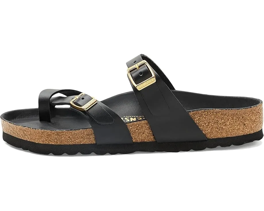 Биркенштоки Mayari из глянцевой кожи с перекрестными ремешками и стелькой из пробки