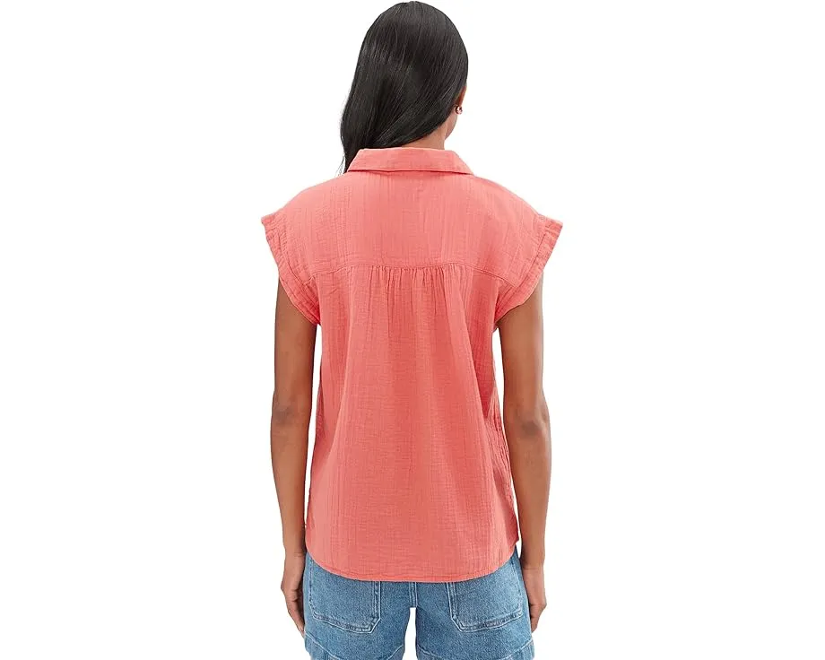 Рубашка Sleeveless Henley без рукавов с воротником от Mod-o-doc