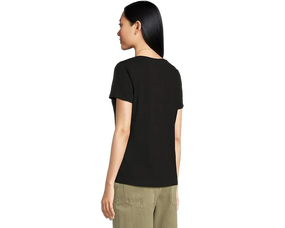 Madewell Northside V-Neck Tee из 100% хлопка с прямым подолом