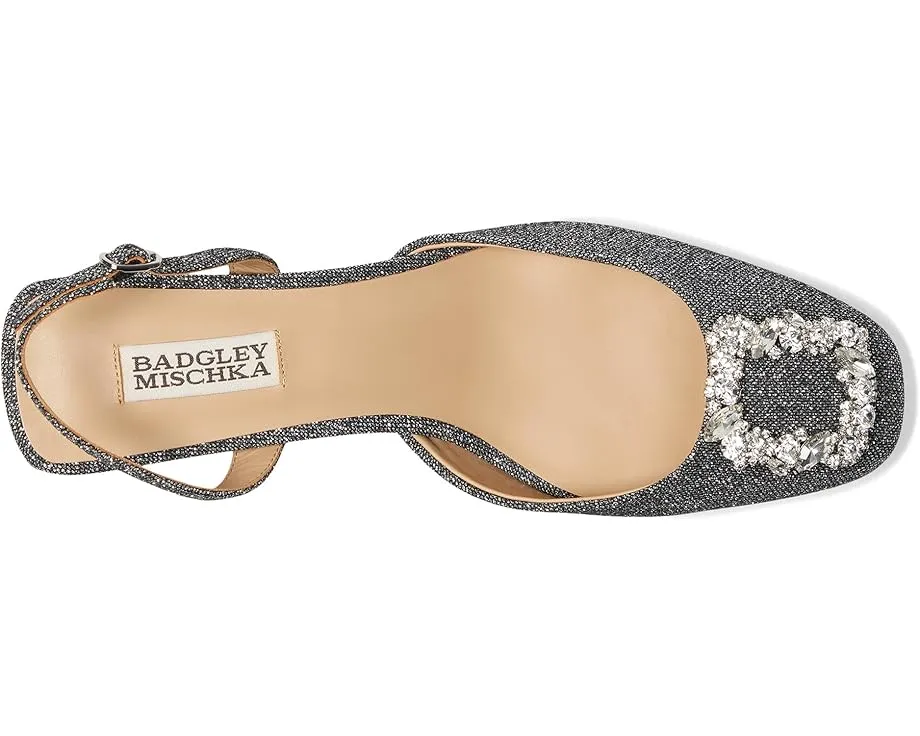 Босоножки Badgley Mischka Vivia на квадратном каблуке с ремешком на щиколотке и кристаллами