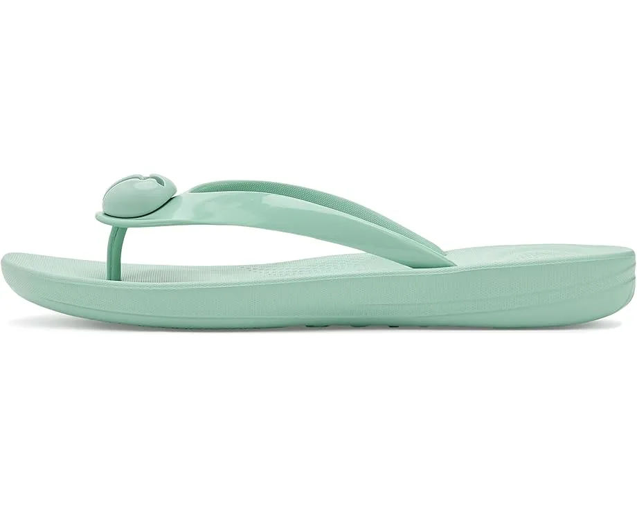 Шлепанцы iQushion Glossy Button FitFlop с резиновым верхом