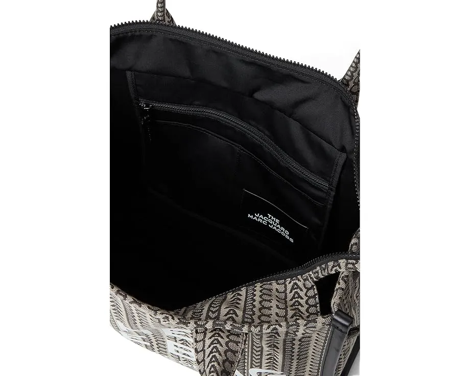 Большая сумка тоут Marc Jacobs из глянцевой кожи с искусственным мехом