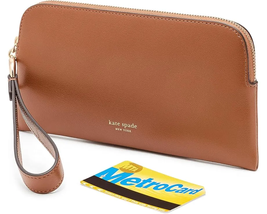 Средний ристреп Halo из мелкозернистой кожи с молнией Kate Spade New York