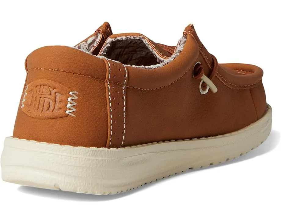 Детские слипоны Hey Dude Wally Classic с дышащим верхом и круглым носком