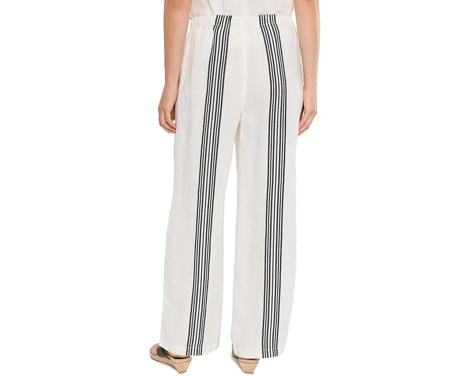 Льняные брюки Madewell Bold Stripe на завязках