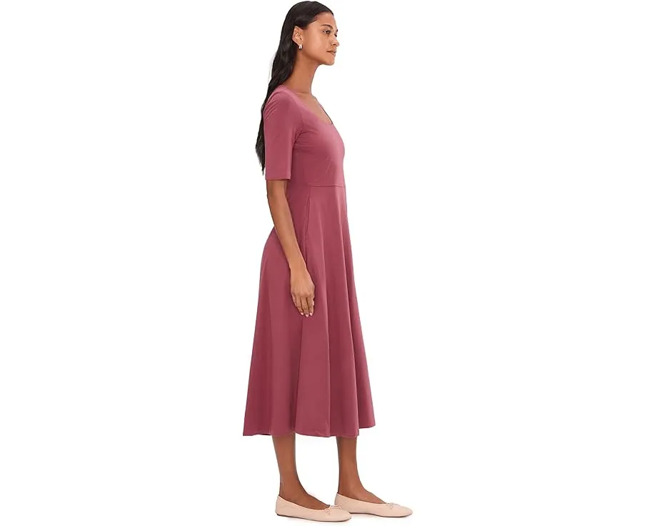 Fit & Flare Scoop Midi Dress