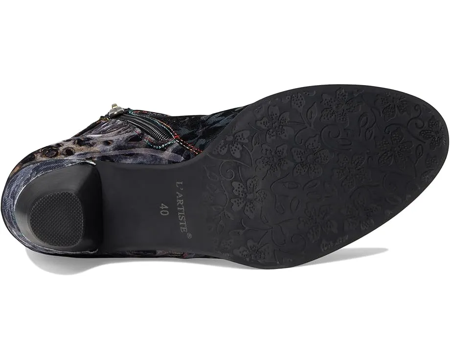 Ботильоны Dessalynn из замши и бархата с цветочным принтом