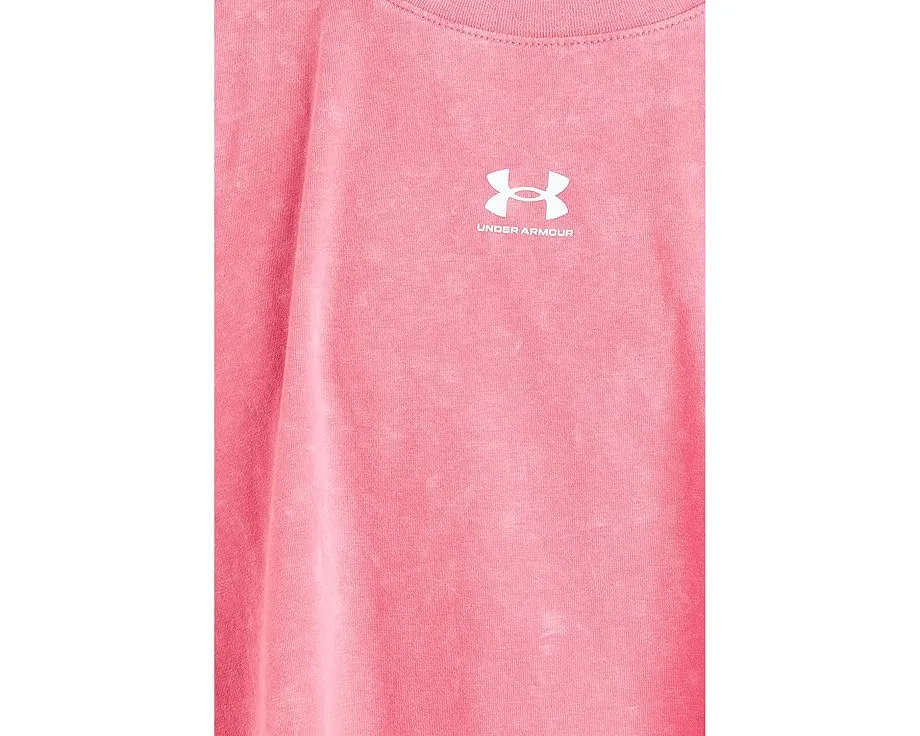 Футболка Under Armour Kids Rival Wash с коротким рукавом из хлопка
