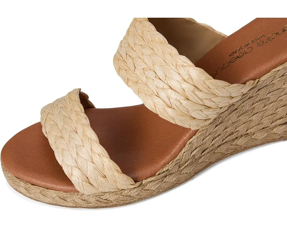 Босоножки Andre Assous Nolita Raffia на танкетке с открытым носком