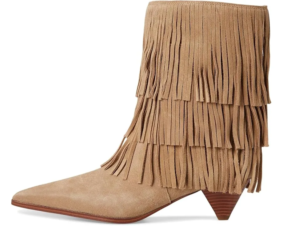 Ботильоны Jayla Heeled Bootie от MICHAEL Michael Kors с бахромой и конусным каблуком