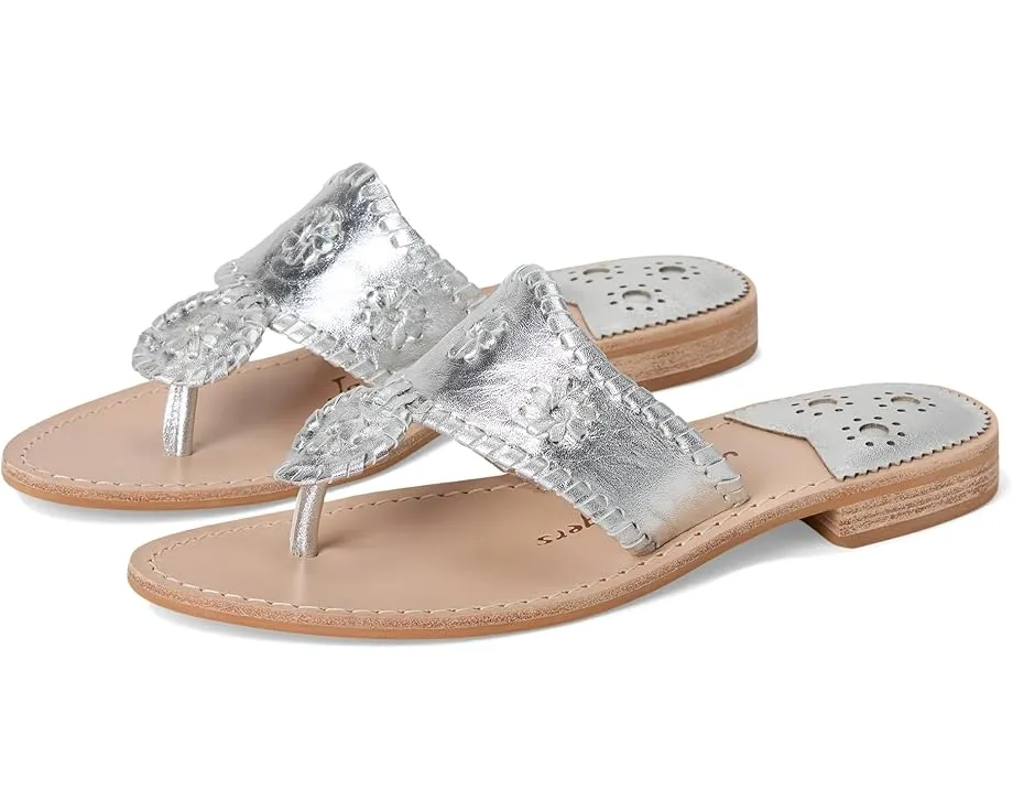 Плоские сандалии Jack Rogers с кожаным верхом и деревянным каблуком