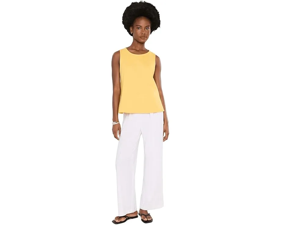 Топ Eileen Fisher Garment Dyed Terry Crew Neck глубокого синего цвета