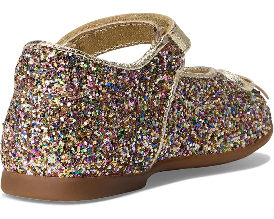 Балетки Naturino для девочек с блестками и ремешком на липучке