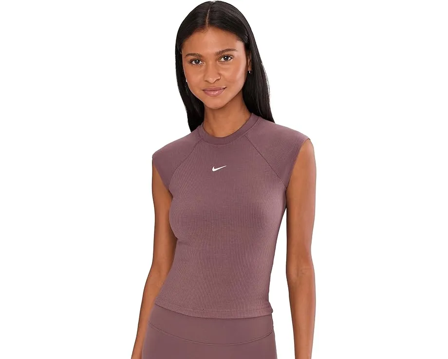 Топ Nike Sportswear Chill Knit Rib с коротким рукавом и ребристым узором