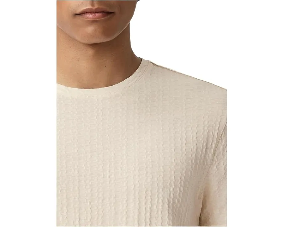 Футболка John Varvatos Brasse Crew с эффектом кос и вышитым логотипом