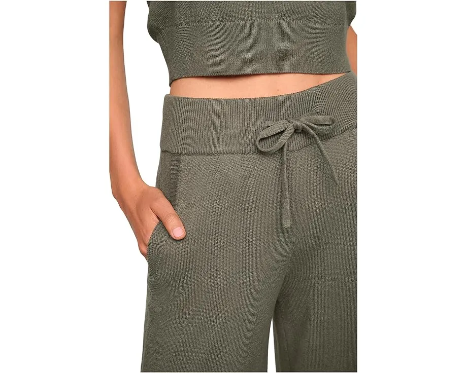 Брюки Eberjey Recycled Sweater Pant из переработанного хлопка с высокой талией